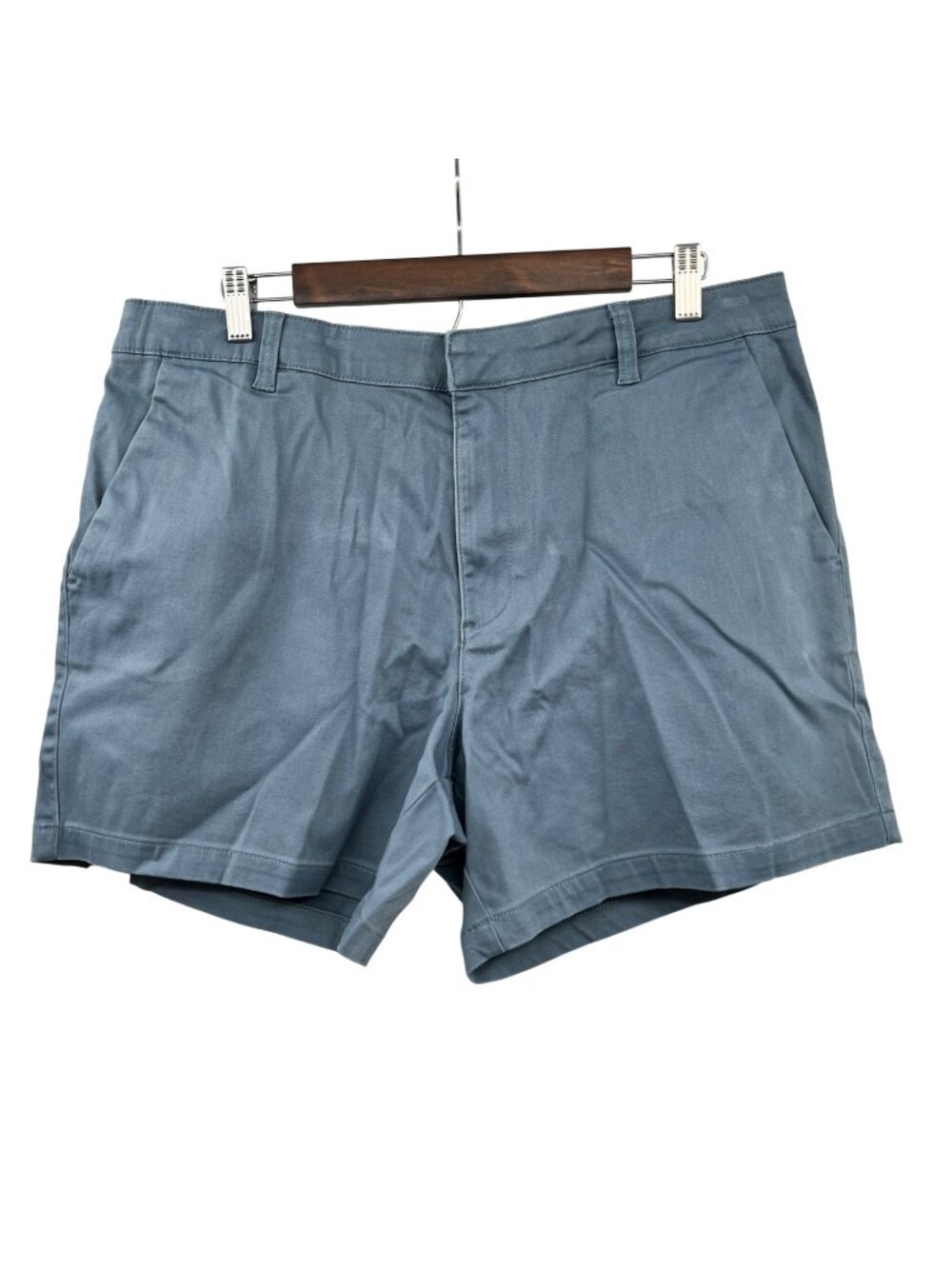 Banana Republic Womens Chino Short Slate Blue Pockets Size 16 New